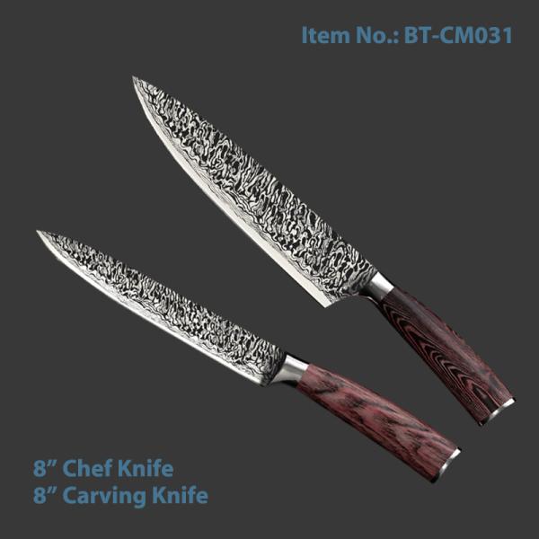 Quality Cerasteel Knife Damascus blade 8" Chef Kitchen Knife for sale