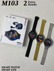 China Dynamic Double Straps Outdoorsman Smart Watch 1.5&quot; Round With Earbuds Rose Gold wholesale