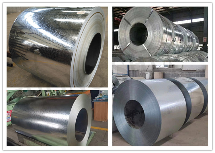 Z81-Z120 Coating Steel Coil for Big Spangle Galvanized ASTM A653 GL Zinc Coated Metal Sheet Roll Strips in Coils and Strips