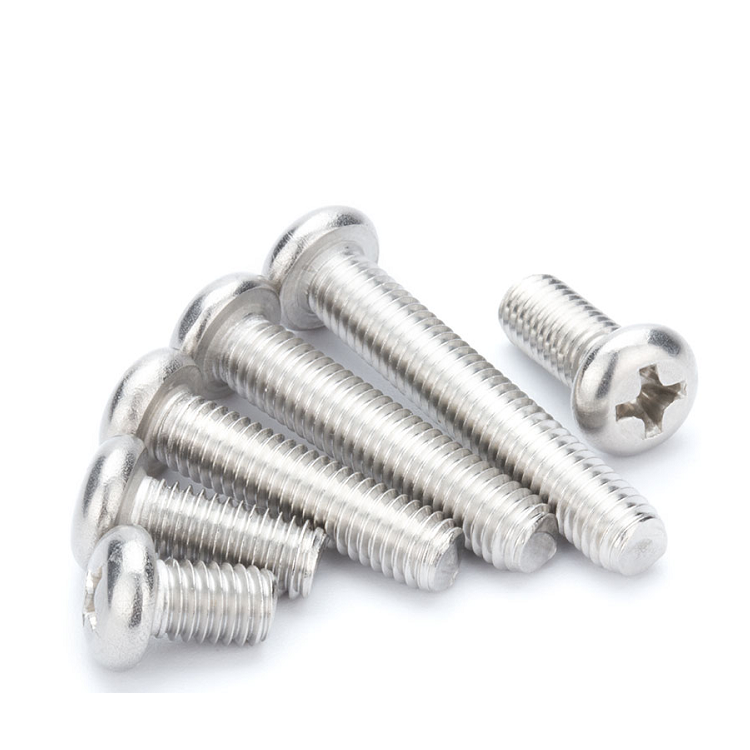 DIN7985 SS304 Stainless Steel Phillips Cross Recessed Round Pan Head Machine Screw
