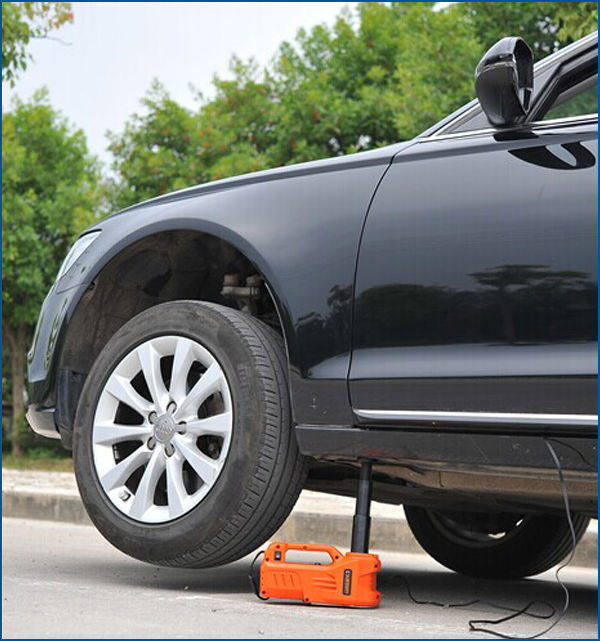 Two Stage Electric Hydraulic Car Jack ROHS Approved 3.5m Power Cable 4t