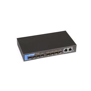 China 2 Years Waranty Optical Fiber Media Converter 10/100/1000M 2 Fiber Port 8 RJ45 wholesale