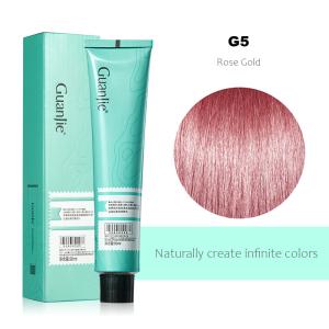 China G5 Cream Hair Dye in Rose Gold Color Salon Specification for Vibrant Hair Color Change wholesale