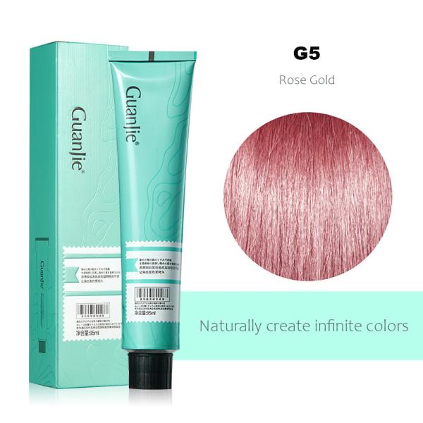 G5 Cream Hair Dye in Rose Gold Color Salon Specification for Vibrant Hair Color