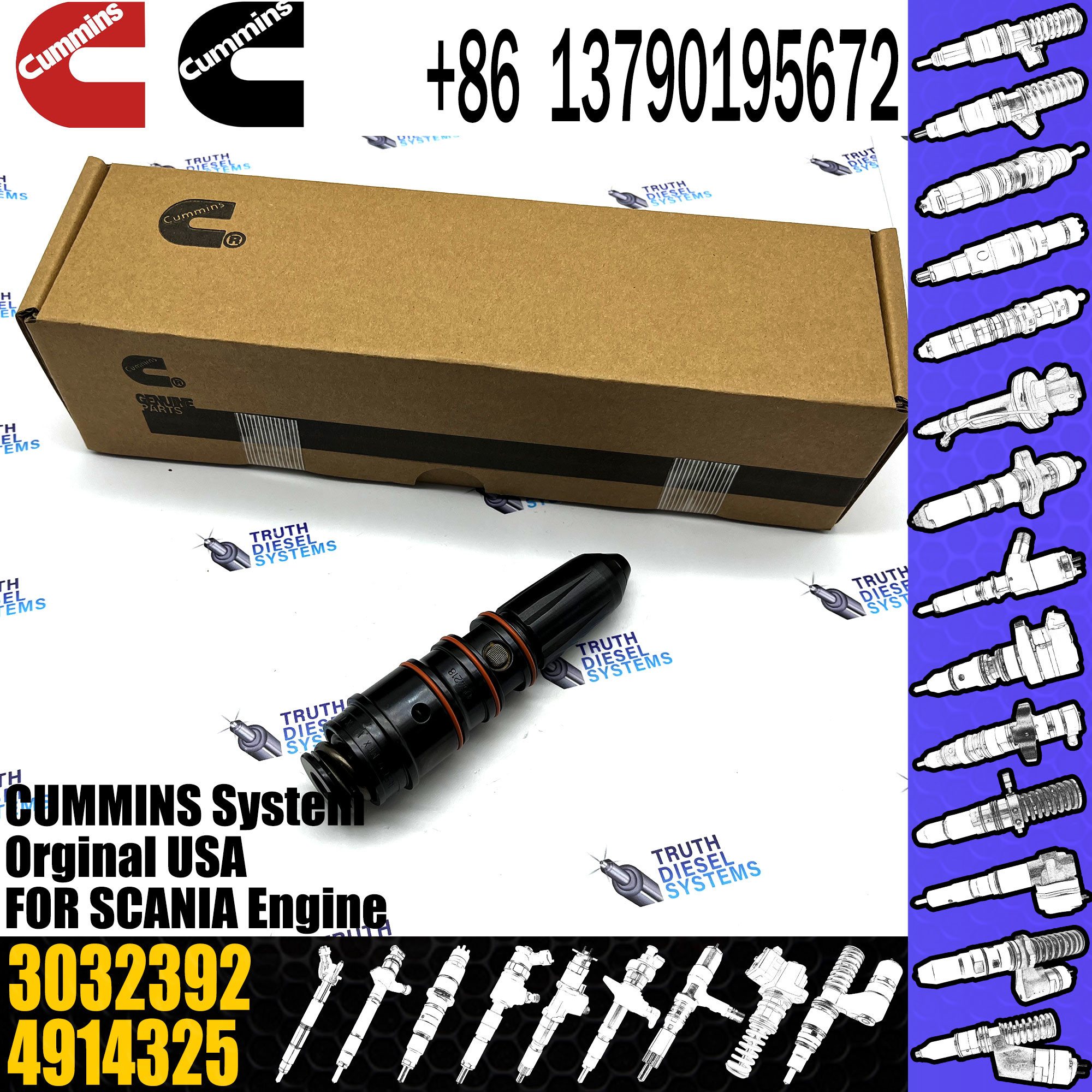 3054218 3054253 3032392 Engine Diesel fuel injector common rail injector