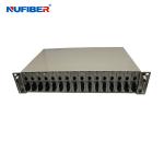 19'' 2U 16 Slot Rack Mount Media Converter Chassis with 2 Power Supply