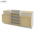 Popular White Metal Gondola Shelving Supermarket Checkout Counter