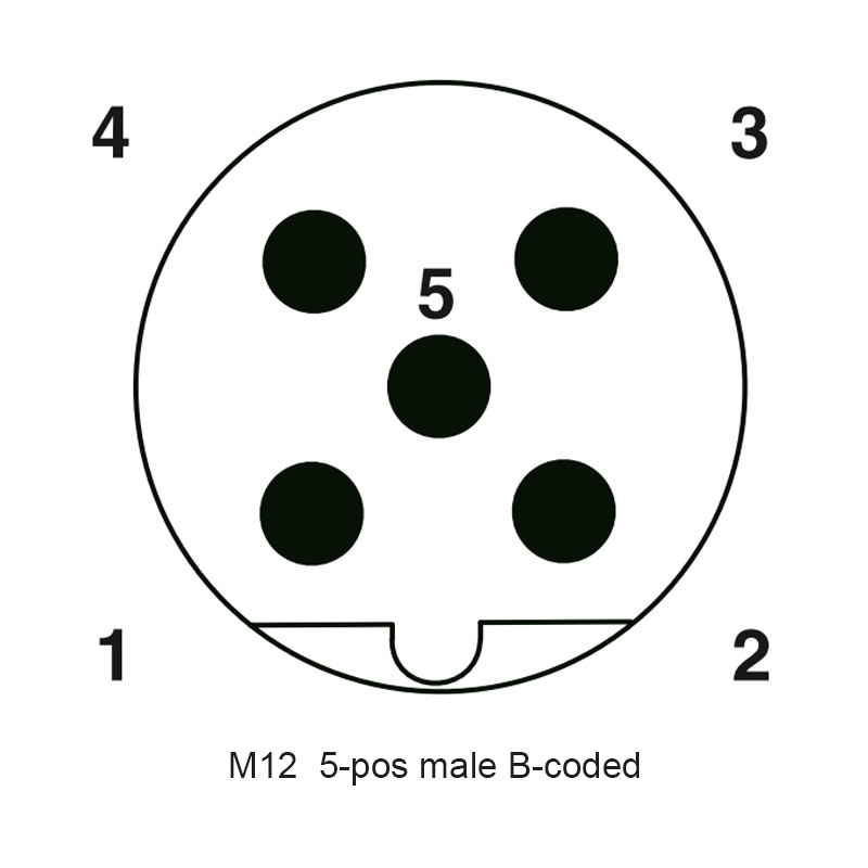 5Poles M12 Waterproof Connector 90 Degree Male A Code PCB Panel Mount Connector Shielded