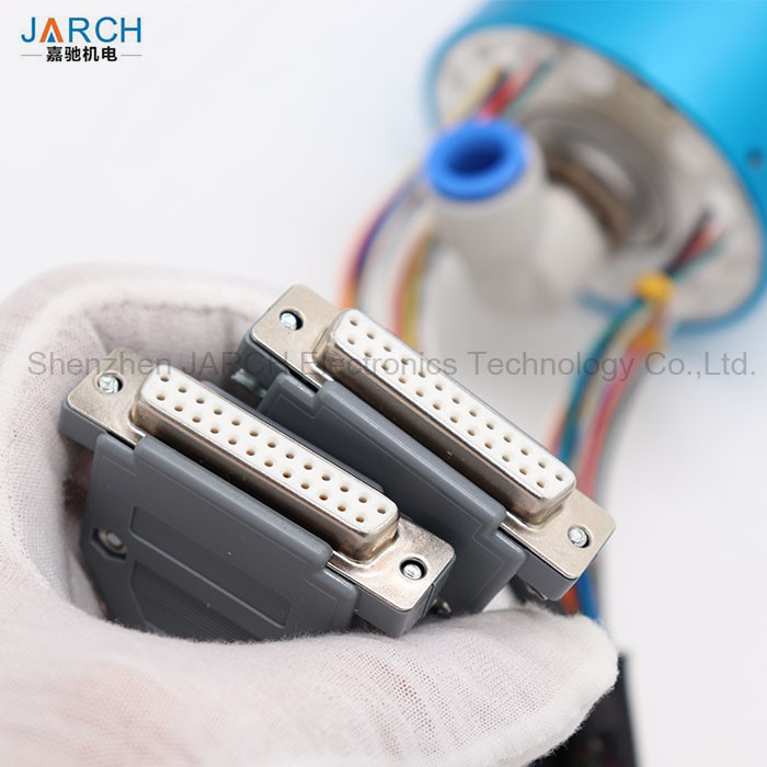 Electrical Flange Hybrid Slip Rings 220RPM Pneumatic Rotary Joint Aluminium Alloy