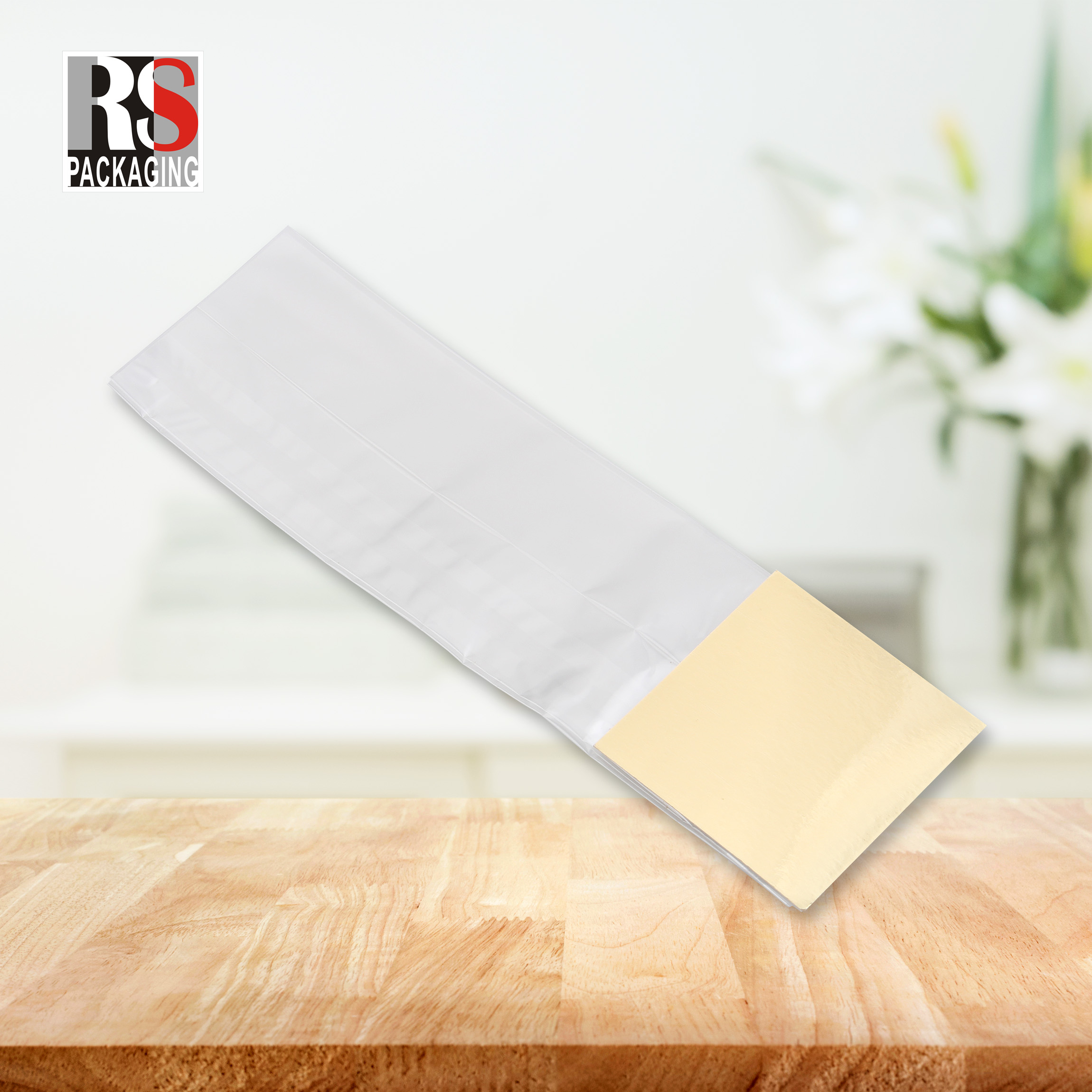 Poly Opp Cross Block Square Bottom Plastic Bags Resealable Food Packaging Bags