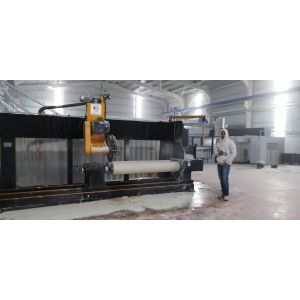 CNC Solid Column 11kw Cylindrical Granite Stone Cutting Machine 3500mm