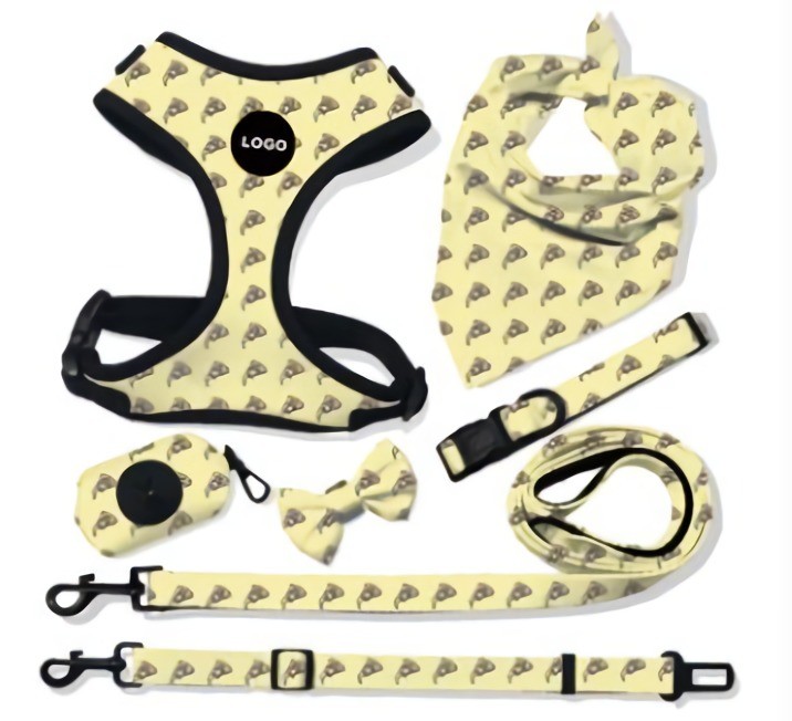 Soft No Pull Luxury Adjustable Pet Harness Dog Harness Collar Leash Set XS-XL