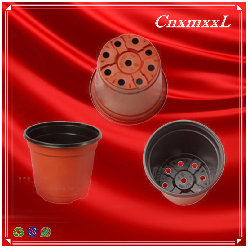 thermoformed plastic blister flower pot with double color