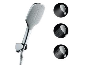 China Toilet Abs Plastic Contemporary Shower Head 3 Spray Setting 1.5m Stainless Steel Hose wholesale