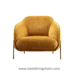 China Modern Accent Fabric Flannelette Stainless Steel 1 Seater Sofa wholesale
