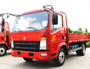 China HOWO 4x2 Cargo Delivery Truck , Flatbed Cargo Truck 9.726L Displacement ZZ1167M4611 wholesale