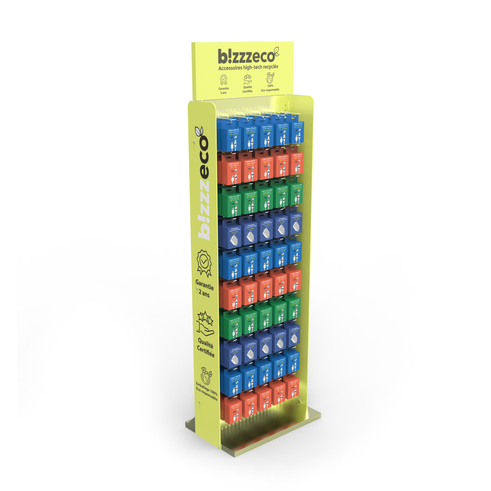 Double Sided Display Stand PVC Pegboard Shop Product Display Stand