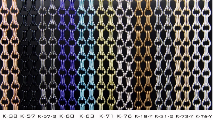 Salon Partition Metal Mesh Drapery Composed By Double Hook Aluminum Chains