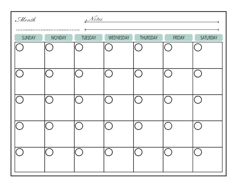 Thick Horizontal Magnetic Fridge Monthly Planner Dry Calendar Erase Board 16.9 X 13inch