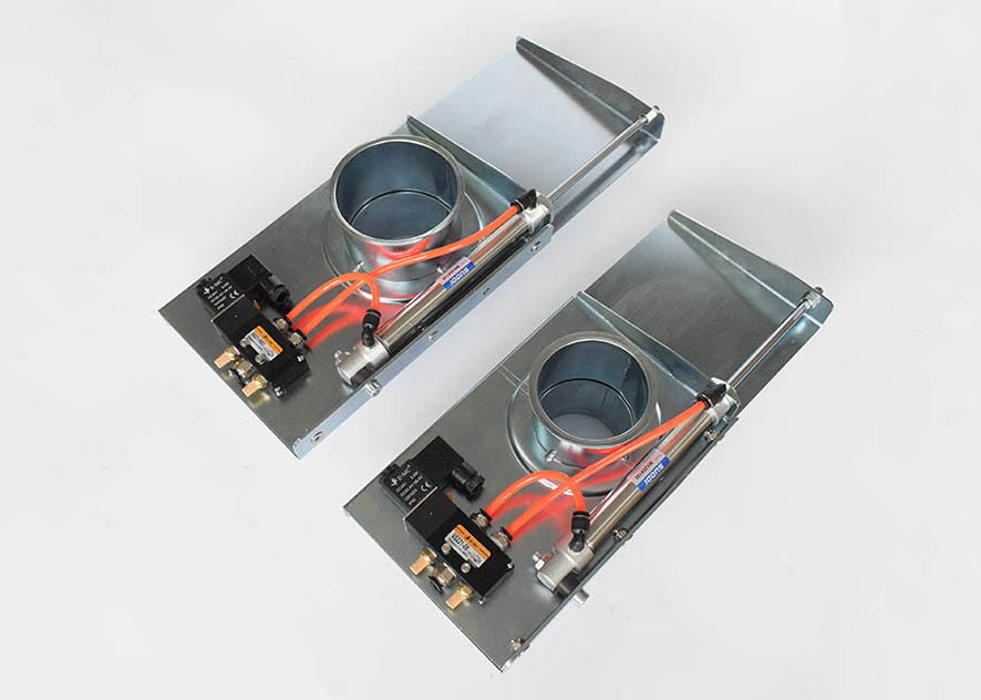 Circle Galvanized Steel Duct Zone Dampers Pneumatic Blast Gate For Ventilation System