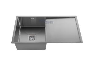 China Polished Undermount Kitchen Sink With Drainboard Square Hole wholesale