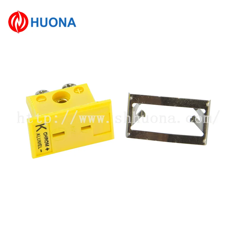 Manufacture Type K Yellow Color Standard Thermocouple Plug and Face Plate Connector