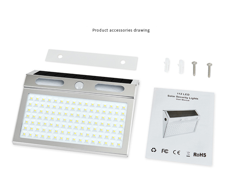 4 Lighting Modes Led Solar Outdoor Wall Porch Light With Motion Sensor IP65 Protection