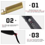 Multifunctional Hair Curling Comb Flat Iron Hair Brush Digital Hair Straightener