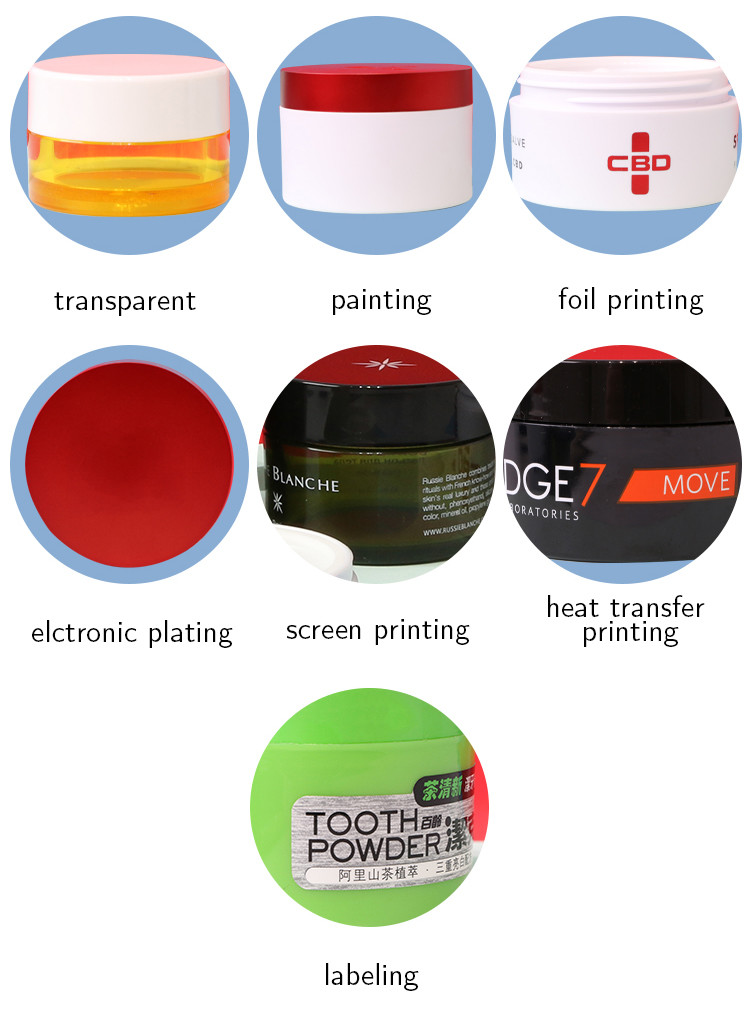 PET Plastic Mask 80g 100g 150g 200g Frosted Cosmetic Jars
