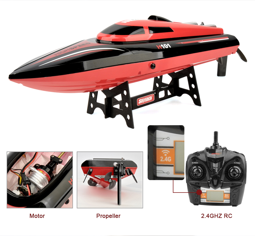 2.4Ghz 30KM/H Remote Control RC Boat Toys Unisex 180 Degree Flip