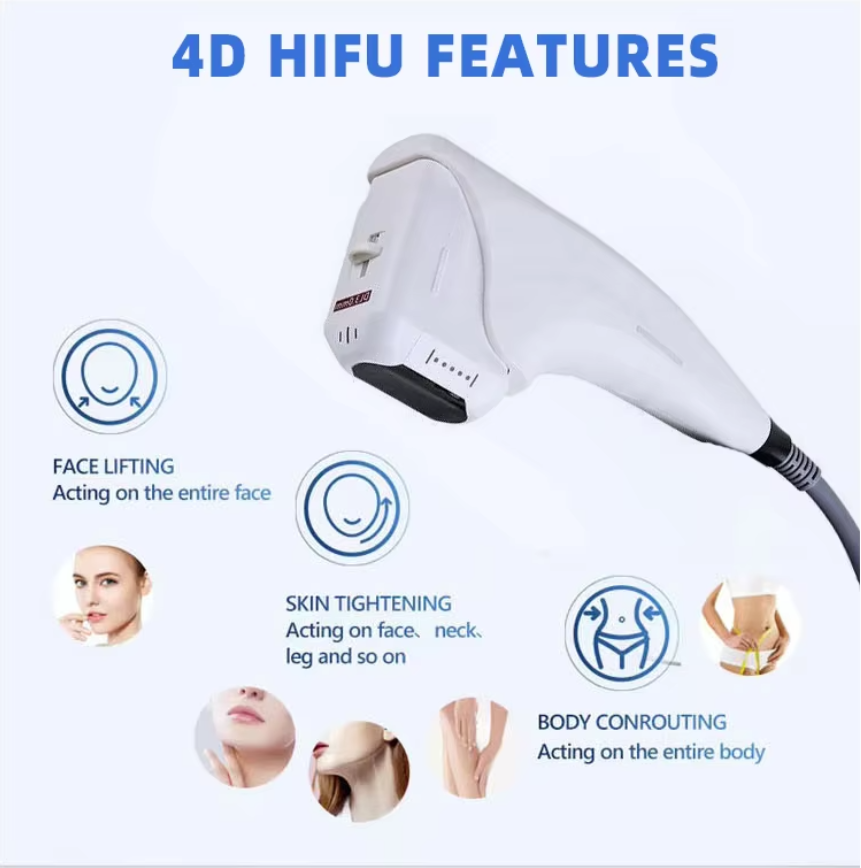 2 In 1 Liposonic Body Shaping Face Skin Lift Wrinkle Remover 4d Hifu Machine
