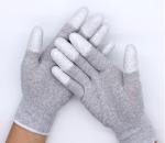 CE White Grey Lint Free 22.5cm ESD Antistatic Gloves