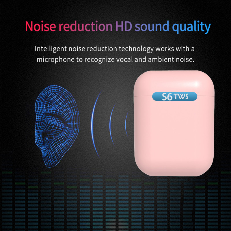 Bluetooth earbuds noise canceling earphone Auto-pairing Touch Control Hands-free