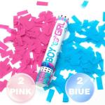 Custom Biodegradable Confetti Smoke Cannon Gender Reveal Confetti Powder Cannon