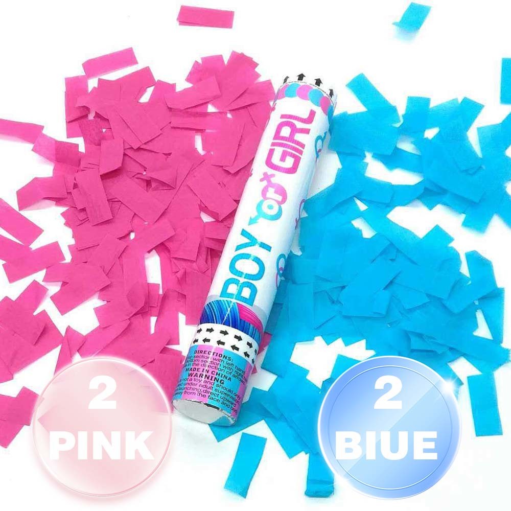 18" Eco-friendly Gender Reveal Cannon Biodegradable Flameproof For Baby Shower Party Supplies