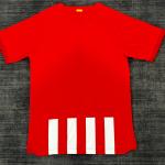 100% Polyester Football Team Jersey Tear Resistant Fan Striped Soccer Jersey
