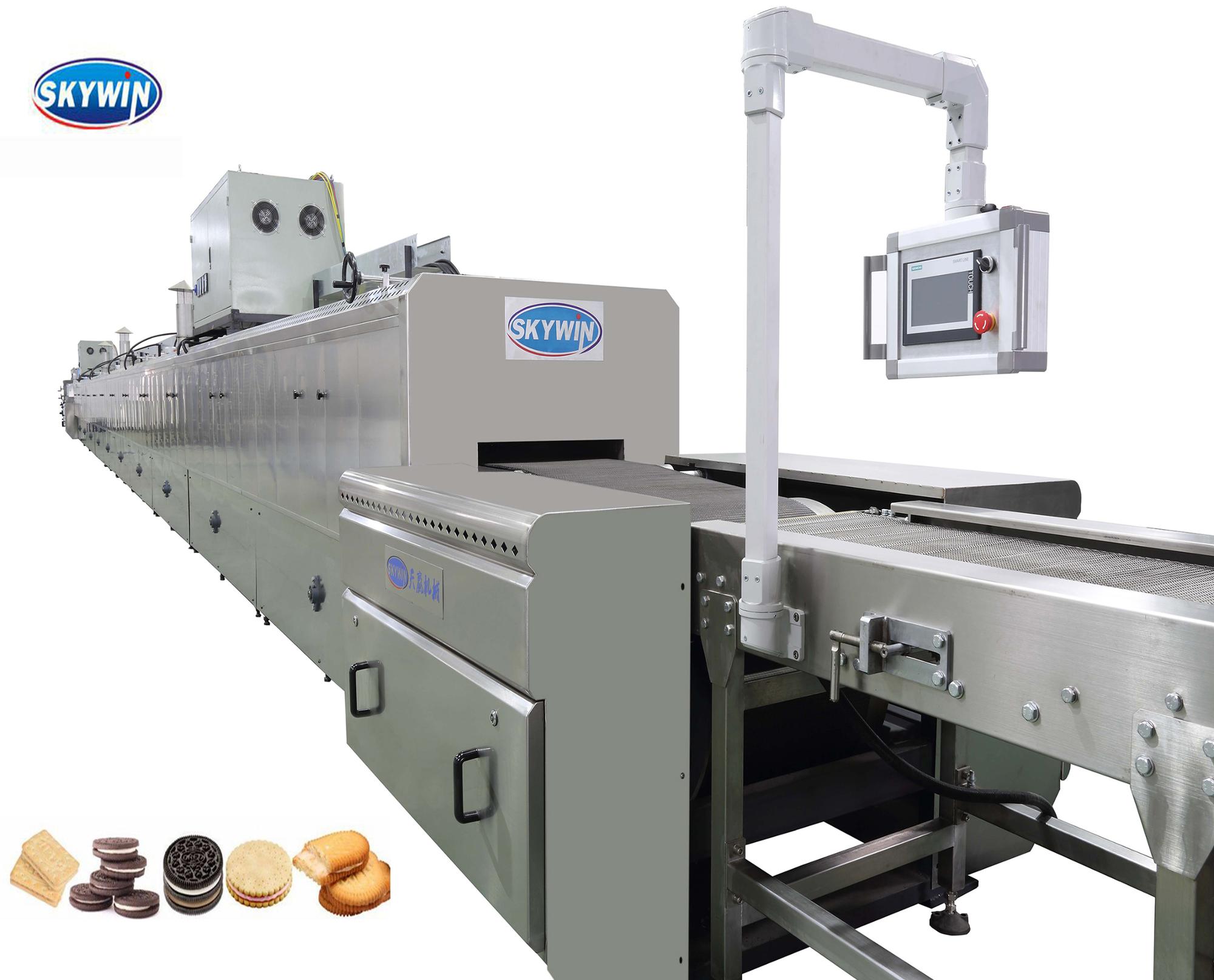 Industry Hard And Soft Biscuit Manufacturing Machine / biscuit factory machine 100kgs/hour