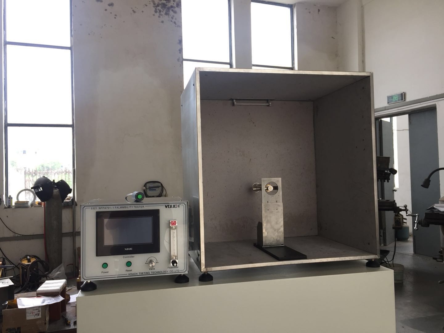 Textile Flammability Testing Machine of Vertical Flammability Test For Fabric Products