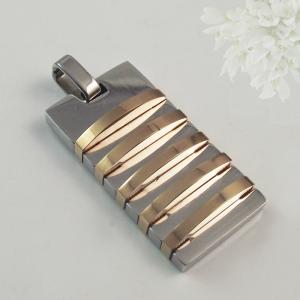China 316L Stainless Steel Rectangle Square Shaped Necklace Pendant LPS0161-1 wholesale