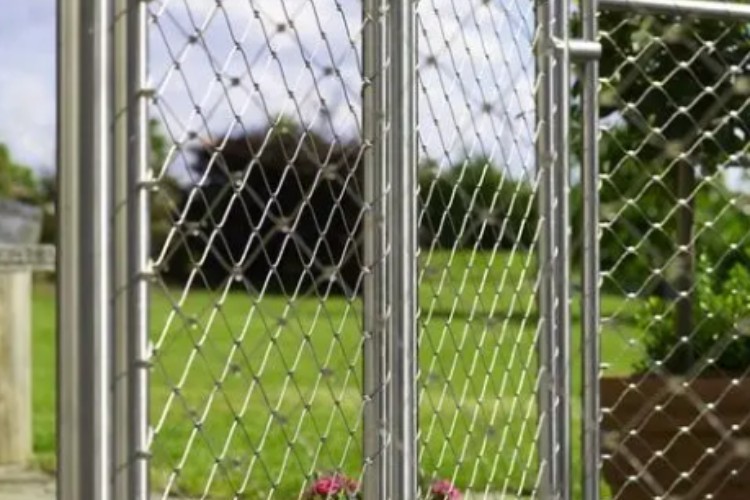 Black Oxidized Rope Net Fence 30*30 Opening Stainless Steel Cable Mesh