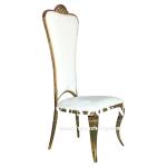High Back Golden Bride And Groom Chair Elegant Wedding Banquet Chair