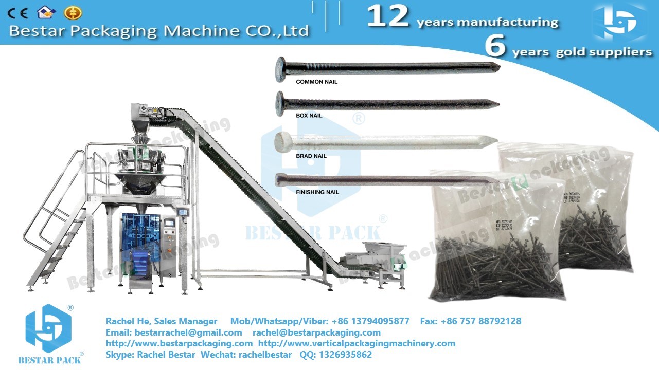Bestar Wire Nails Pouch Packing Machine with Automatic Weighing Function BSTV-450AZ