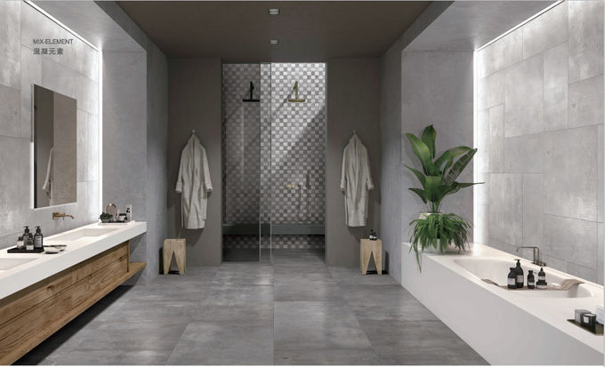 Italy Concrete Designs Modern Porcelain Tile / Glazed Porcelain Tiles For Floor