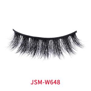 China Synthetic 18mm 3D Faux Mink Lashes With Black Cotton Band wholesale