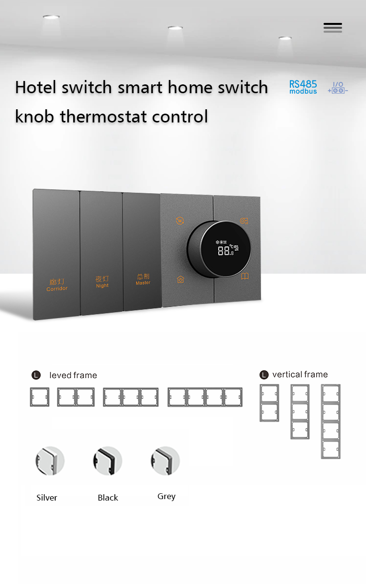 12 Voltage DC Smart Knob Thermostat Big Plastic Multi Color Panel