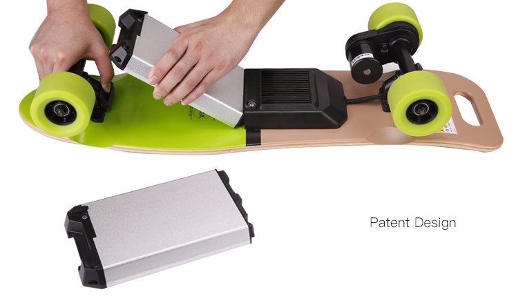 Swappable Battery Battery Powered Longboard DC Brushless Motor With Hall Sensor
