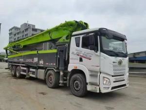 China 37 Meter FAW Used Concrete Pump Truck Boom 2018Year White Green wholesale