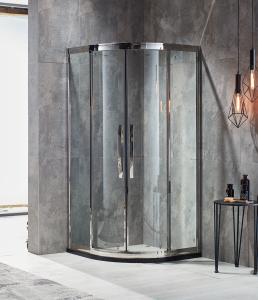 China 4-8mm Tempered Curved Glass Shower Enclosure With Sliding Roller wholesale