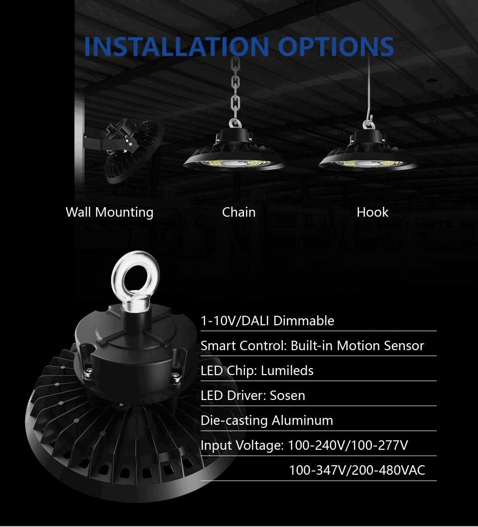 100W 300 Watt UFO LED High Bay Light IP66 150W 200W