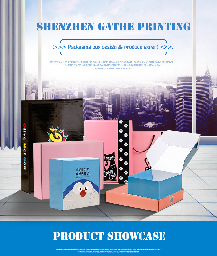 Folding Corrugated Paper Box Eco Friendly Gift Packaging Box Mailers